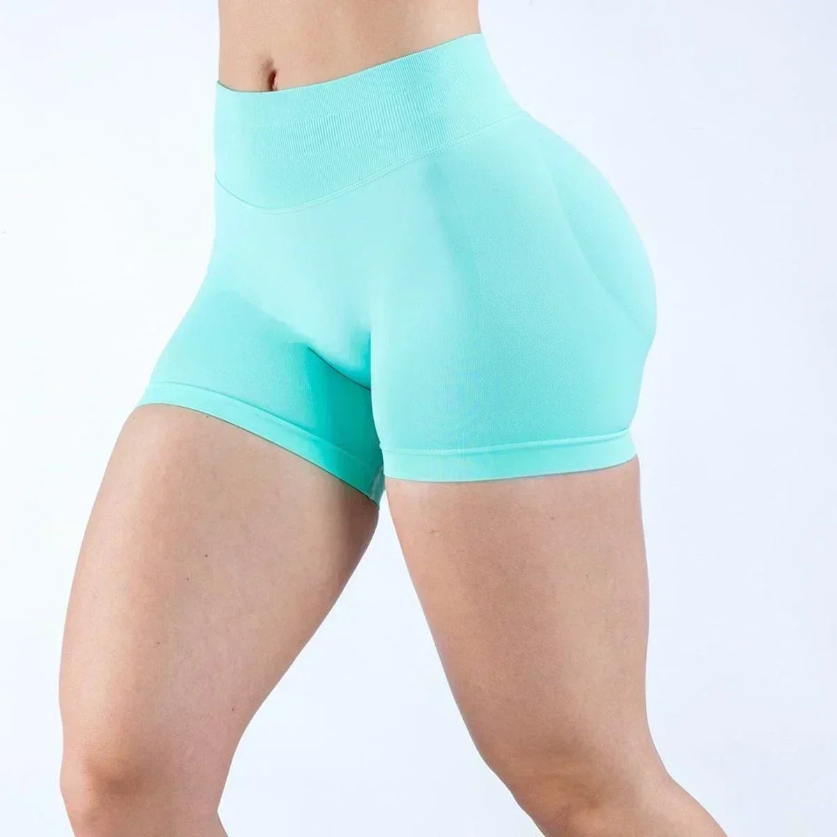 Impact Shorts 4.5 With Logo Low Ribbed Band Yoga Shorts Seamless  Workout Gym Shorts Running Shorts