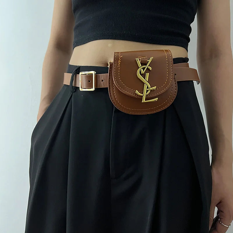 Versatile Small Waist pack Shoulder Bag Elegant Belt Bag For Women Designer Purses and Handbag Jeans Waistband Female