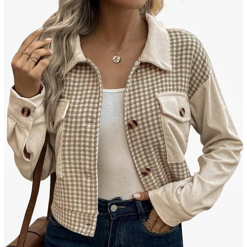 Short Jacket  Crop Trend Luxury Designer Fashion Winter Coat