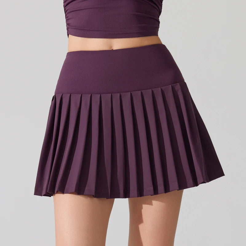 Pleated Tennis Skirt for Women with Pocket Shorts Women's High Waisted Lightweight Athletic Golf Tennis Skorts Skirts Flowy