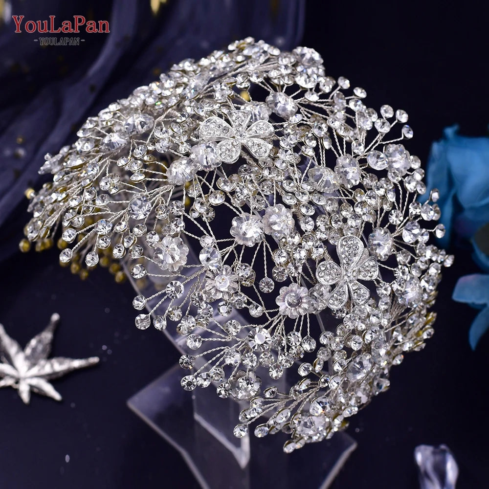 Headband Rhinestone  Diadem Pageant Wedding Hair Accessories Woman Headpiece for Party