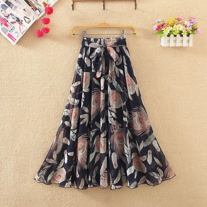 A Line High Waist Skirt Casual  Vintage