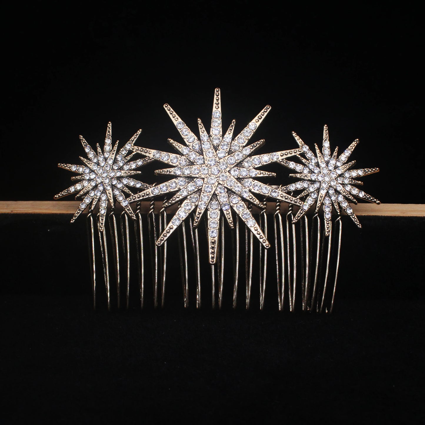 Hair Accessories Crystal Star Hair Combs Clips Jewelry for Women Rhinestone Headpiece Party