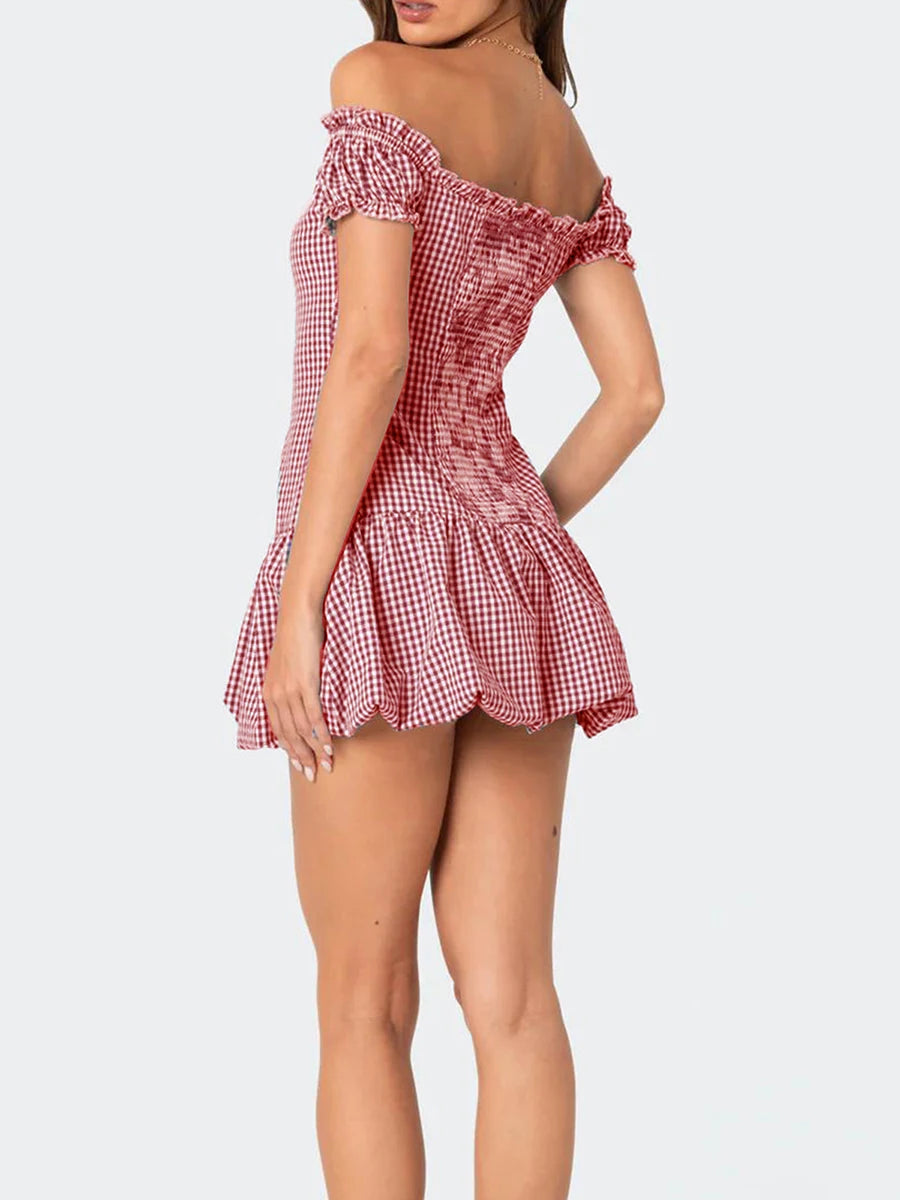 Floral Print Ruffle Sleeveless Mini Dress with V-Neckline and Belted Waist