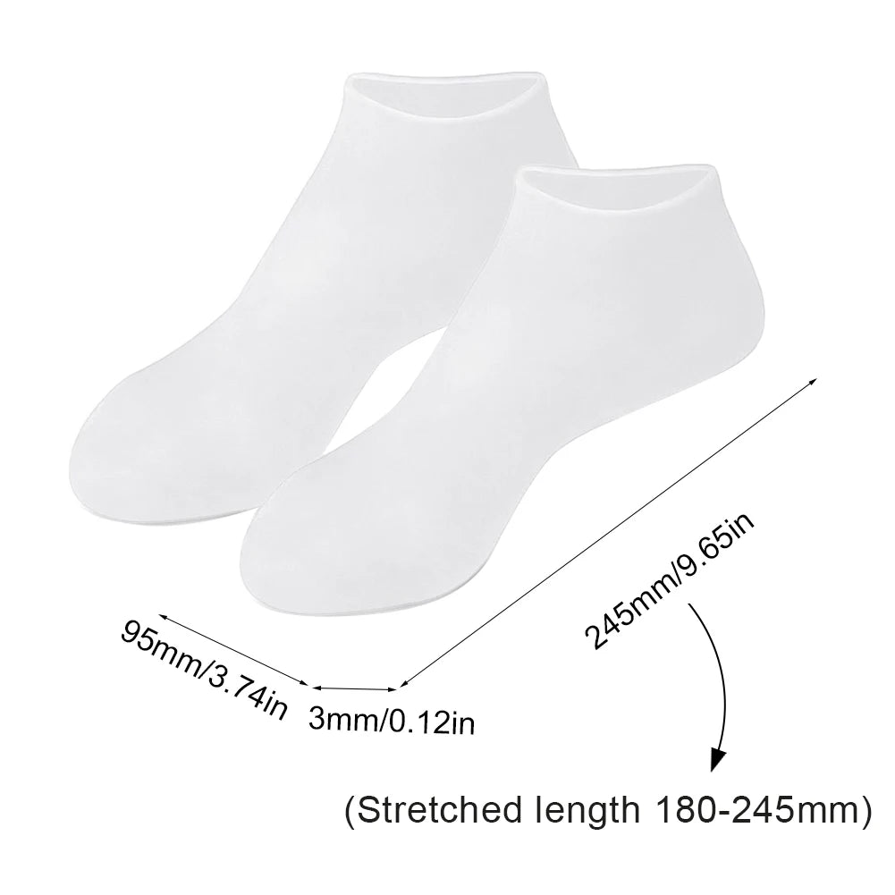 1-5 Pair Silicone Moisturizing Foot Socks for Dry Cracked Feet