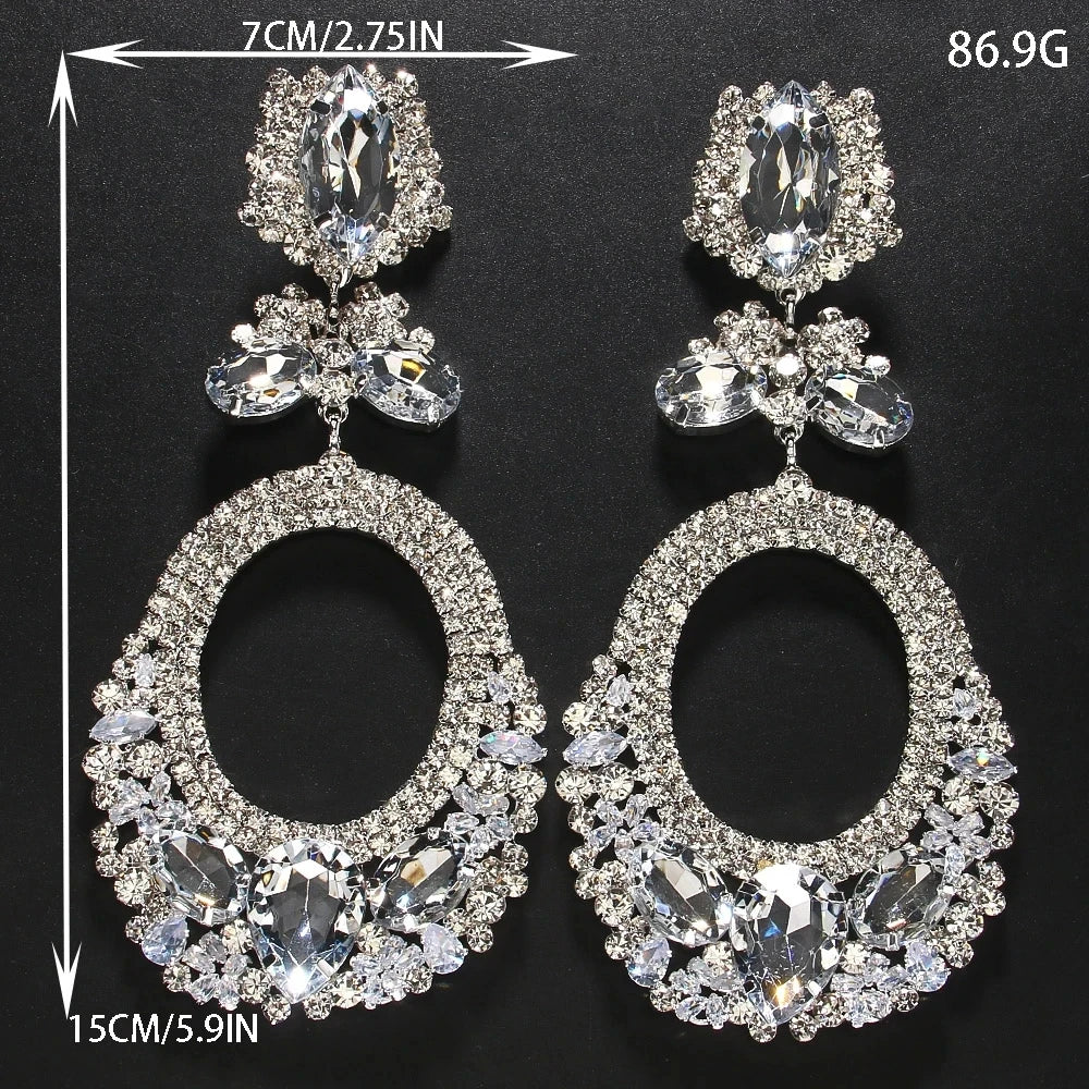 Round Exaggerated Earrings  Hanging Earrings Piercing Vintage
