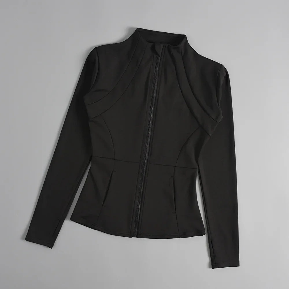 Sports Jacket Women's Shirt Yoga Slim Long Sleeve Fast Running Thin Pilates Fitness Suit Top Clothing