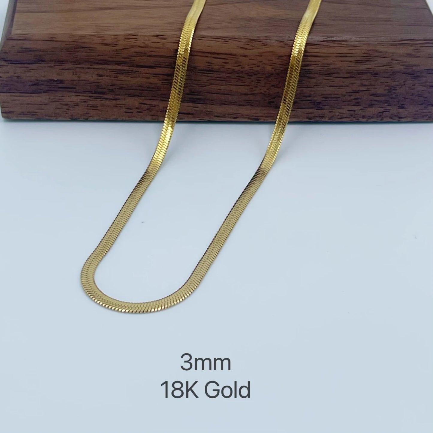 Minimalist Unisex Snake Chain Necklace Choker Stainless Steel Herringbone Gold Color Fashion Jewelry Gift For Women and Men