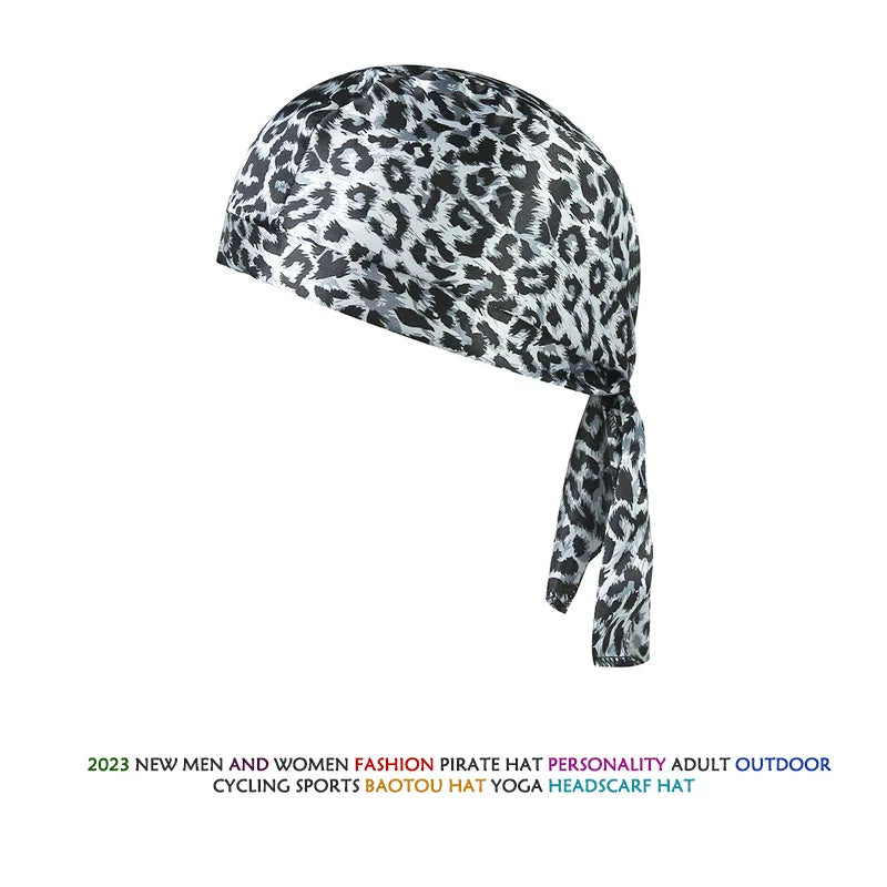 Pirate Hat Camouflage Headband Summer Handkerchief Head  Cycling Hood Sun Protection Sports Breathable Printed Headscarf