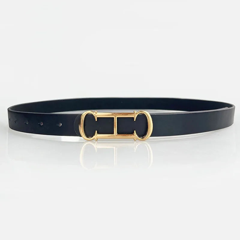 Luxury Brand Pu Leather Belt For  Women Designer Alloy Buckle Waist Strap Female Jeans Trouser Dress Waistband