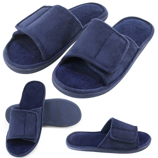 Adjustable House Shoes Memory Foam Slide Slippers Indoor Outdoor Home Slippers Machine Washable