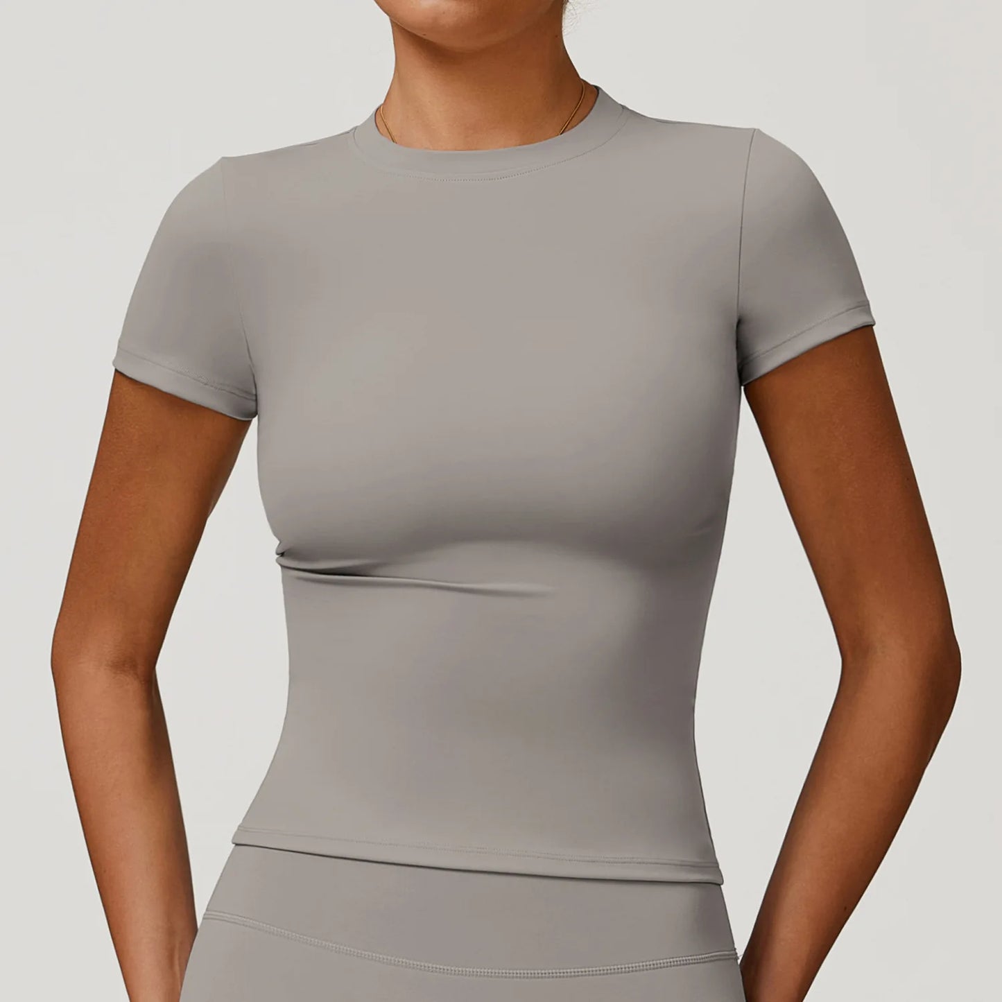 Women's Sports T Shirt Summer Short Sleeve Running  Round Neck Breathable Stretchy GYM Yoga Slim Fitness Active Top Tee