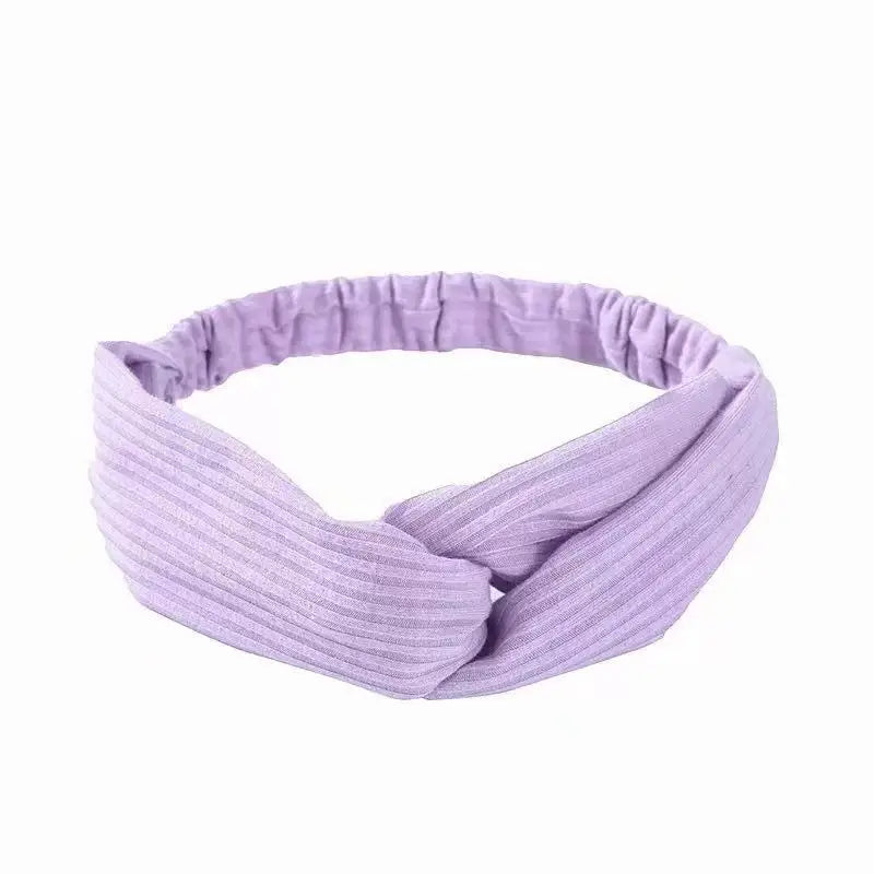 Boho Women Soft Solid Print Headbands Vintage Cross Knot Elastic Hairbands Turban Bandanas Hair Bands Hair Accessories