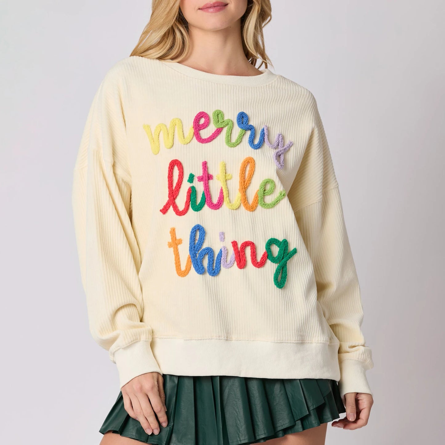 Merry Sweatshirt for Women Merry Christmas Glitter Patch Crewneck Sweater Long Sleeve Pullover Top