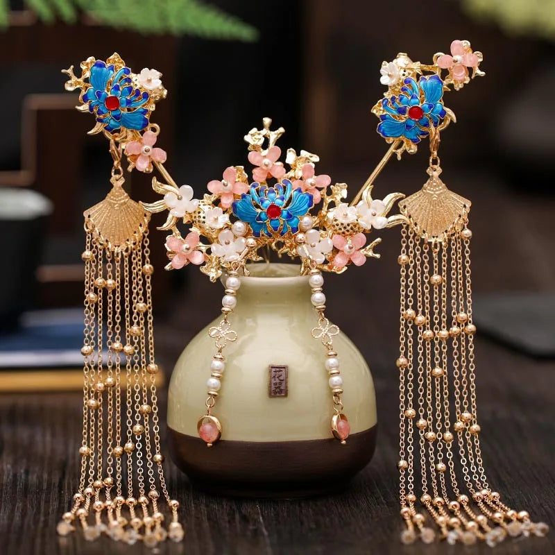 Hair Accessories & Earrings Set Hair Clip Hairpins Hair comb Bridal Headdress Retro Hair Accessories Headwear Gift Earrings