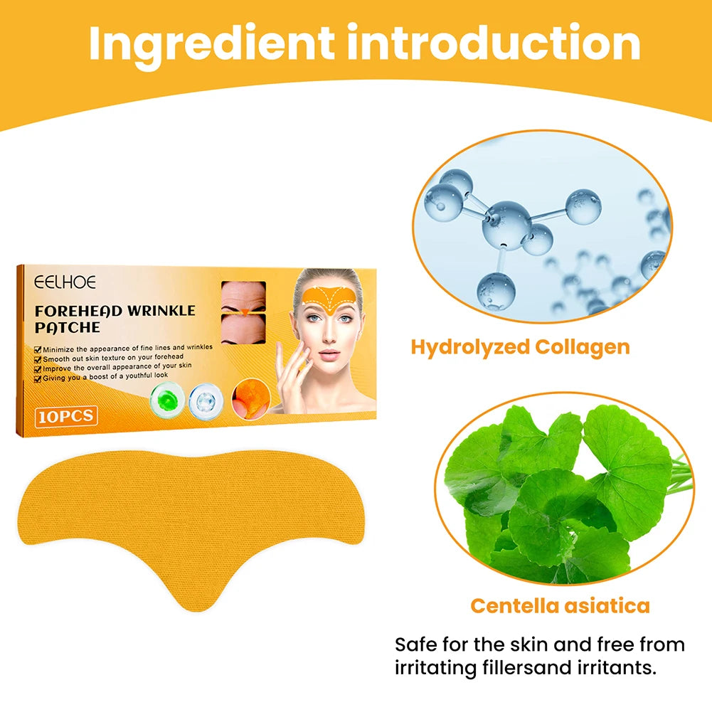 100-10pcs Collagen Forehead Wrinkle Patch