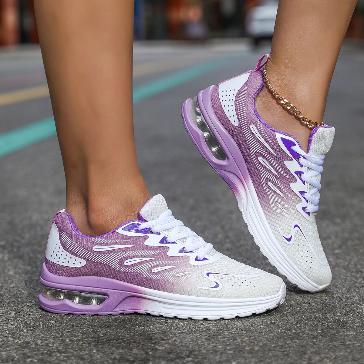 Women's sports shoes, outdoor jogging walking shoes, lightweight casual tennis sports shoes, air cushion running shoes