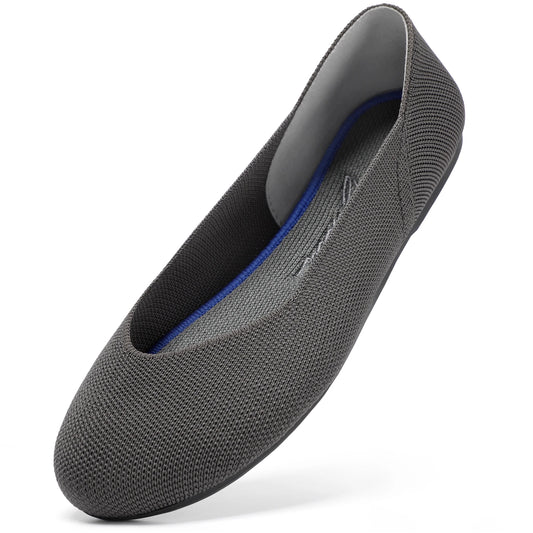 Ballet Flats Comfortable Knit Flat Shoes for Office Work Washable Casual Dress Shoes