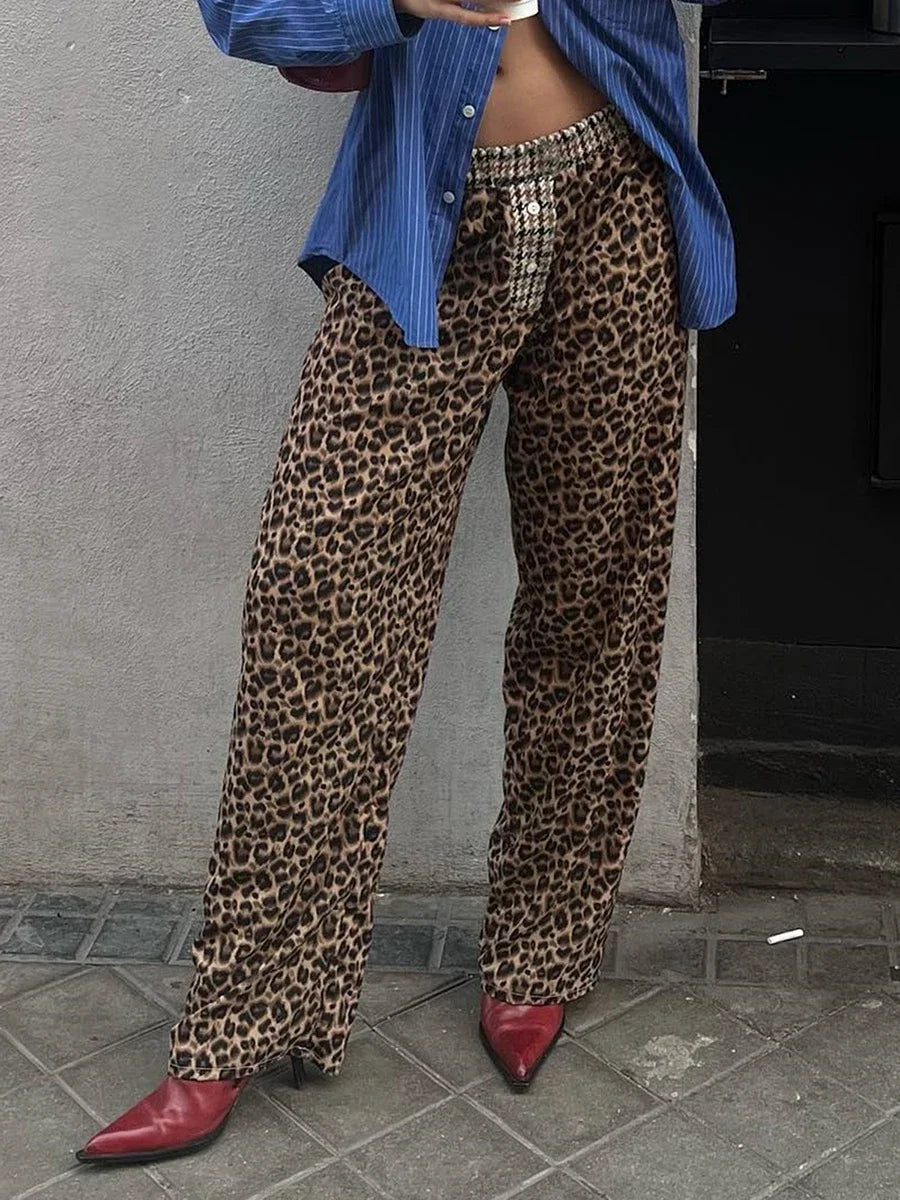 Women's Long Pants Elastic Waistband Casual Trousers