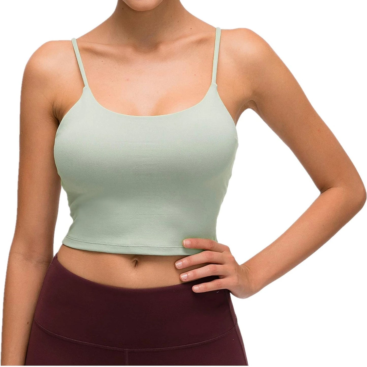 Comfortable Padded Sports Bra for Intense Fitness Workouts and Running - Breathable Yoga  Top