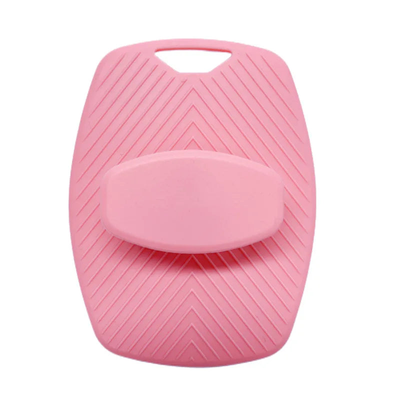 1/2pcs Soft Silicone Exfoliating Bath Brush With No Slip Handle Body Massages Skin Scrubber