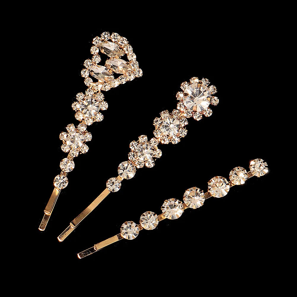 Fashion Barrettes Clear Crystal Women Hair Ornaments Hair Pins Women Hair Clips  Hair Jewelry Accessories