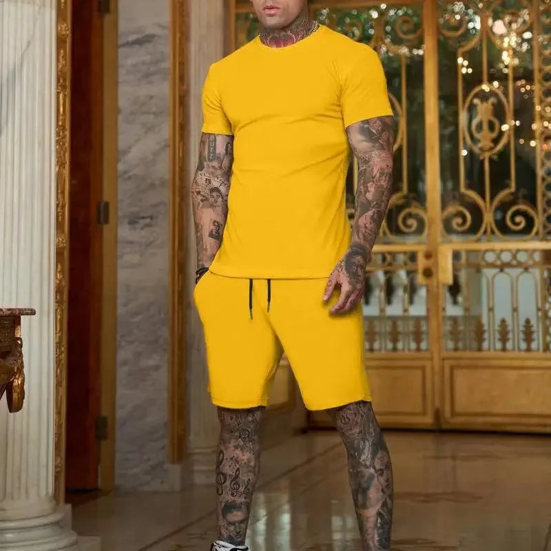 Men's two-piece sports suit shorts casual fashion summer hot item
