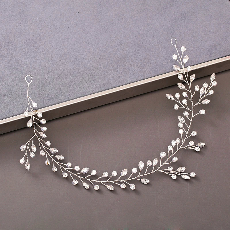 Pearl Crystal  Headband Hairband Rhinestone  Hair Accessories Jewelry Vine For Women