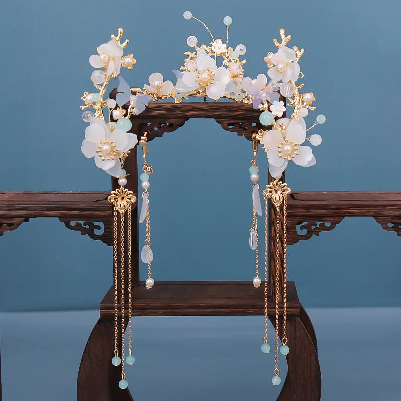 Hair Accessories & Earrings Set Hair Clip Hairpins Hair comb Bridal Headdress Retro Hair Accessories Headwear Gift Earrings
