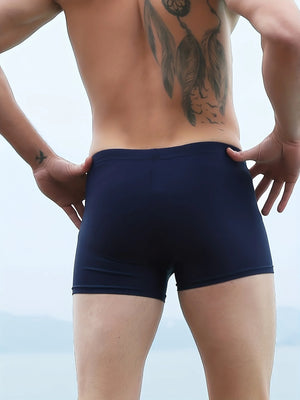 2 Pieces, Men's Boxer Racing Reduction Resistance Professional Swimming, Elastic Swimming and Surfing Shorts