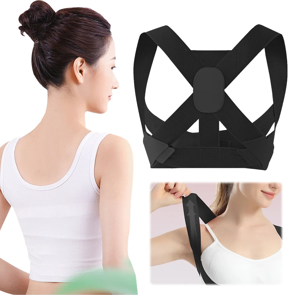 Adjustable Posture Corrector Brace for Women Back Straightener Invisible Adjustable Upper Back Brace for Lumbar Shoulder Spine
