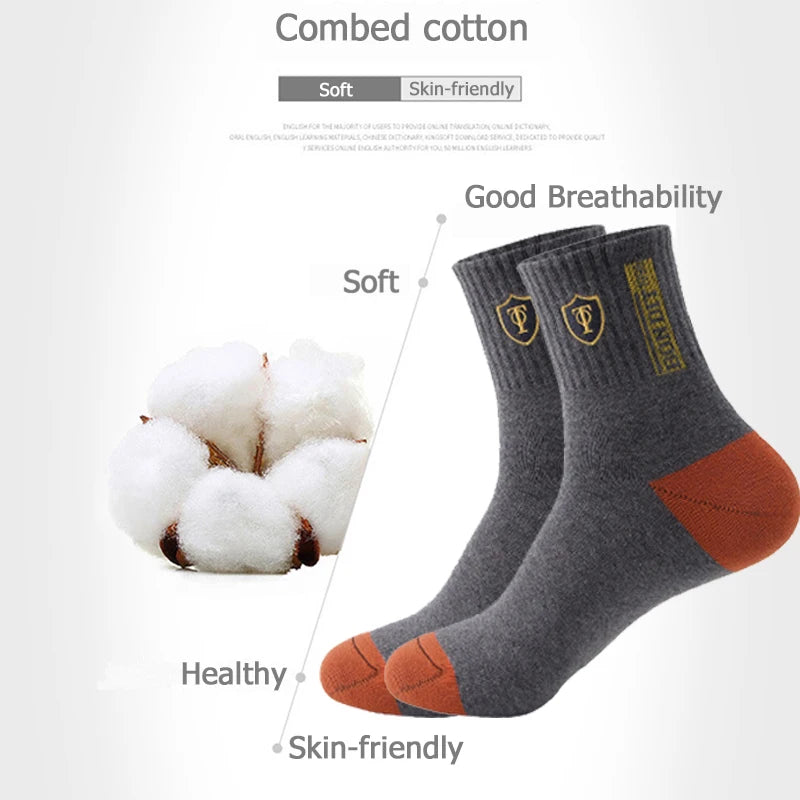 5 Pairs  Mens Sports Socks Summer Leisure Sweat Absorbent Comfortable Thin Breathable Basketball