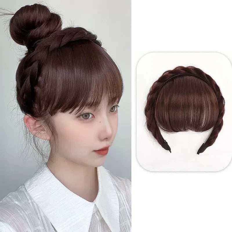 Fake Hair Bangs Hairband Hair Styling Tools Hair Clip Extension Synthetic Hair Fake Fringe False Hairpiece Clip In Bangs Headband