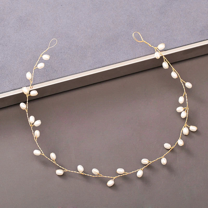 Pearl Crystal  Headband Hairband Rhinestone  Hair Accessories Jewelry Vine For Women