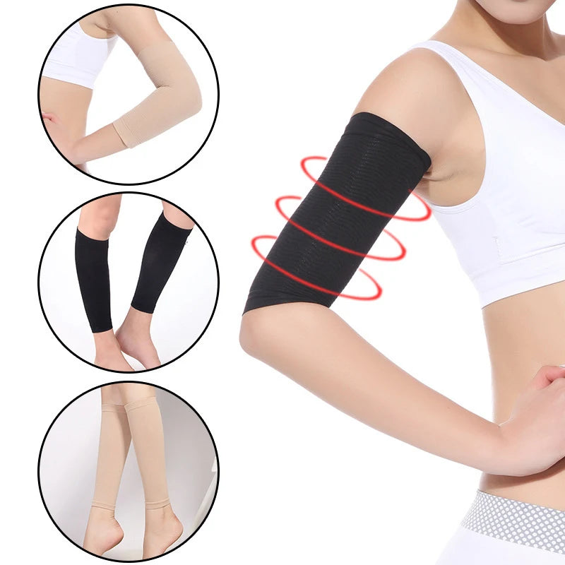 2 Pcs Women Weight Loss Thin Arm Fat Slimmer Wrap Elasticity Belt Arms Sleeve