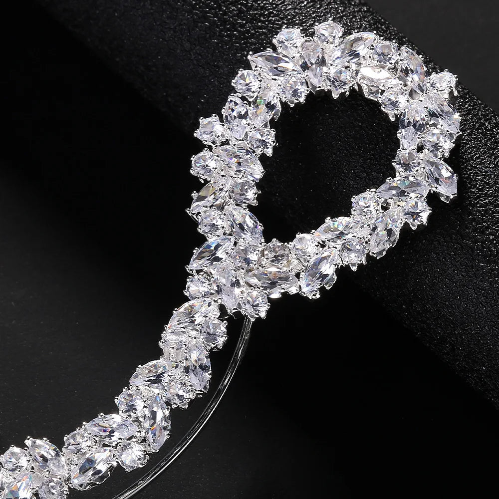 Geometric Headpiece Rhinestone Jewelry Crystal Decoration Headwear