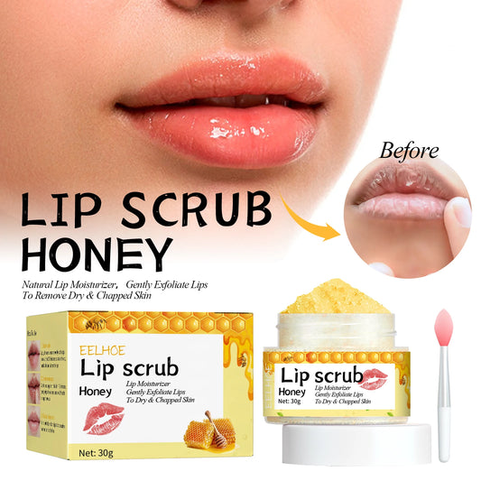 30g Honey Lip Scrub Softening Keratin Removing Dead Skin Preventing Dryness Fading Lip Wrinkles