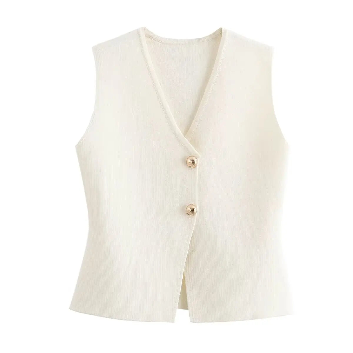 Woman Knit Vest Top Cropped Sleeveless Vests for Women Button Summer Vest Top Knitted Short Tops