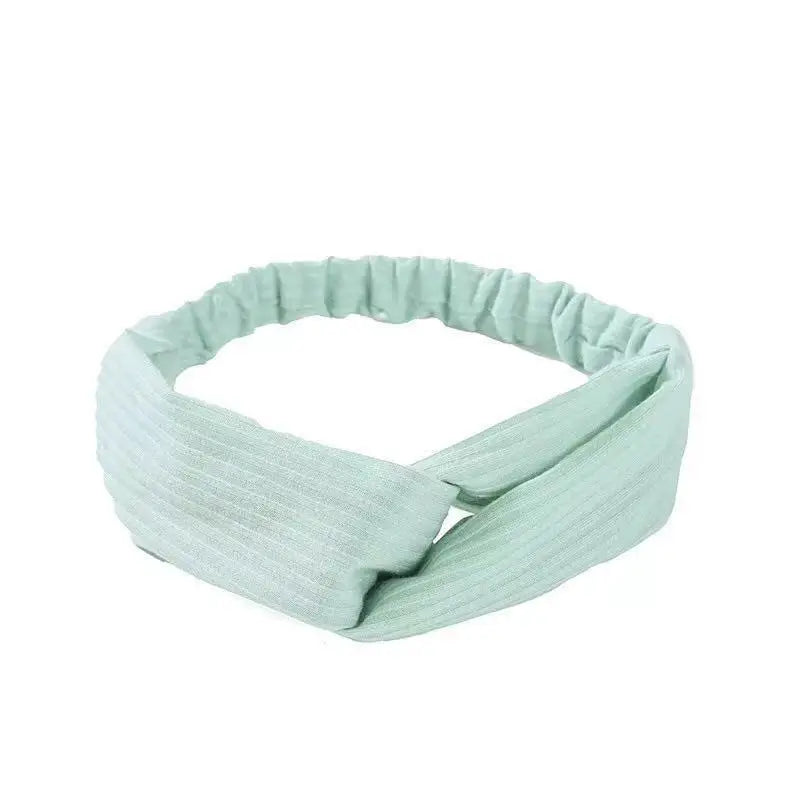 Boho Women Soft Solid Print Headbands Vintage Cross Knot Elastic Hairbands Turban Bandanas Hair Bands Hair Accessories