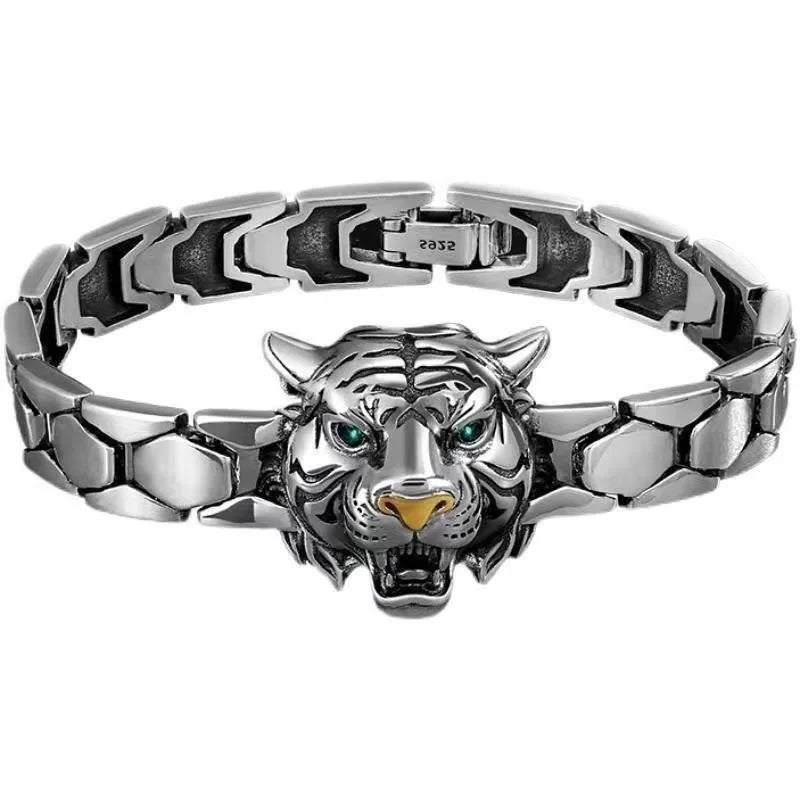 domineering rock men's bracelet High quality metal tiger Chinese Loong accessories bracelet