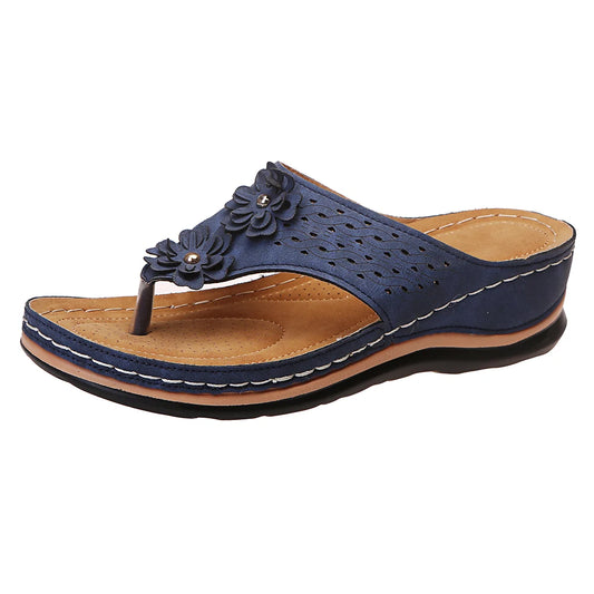 Slip-On Flip Flops Comfortable Casual Beach Sandals with Arch Support