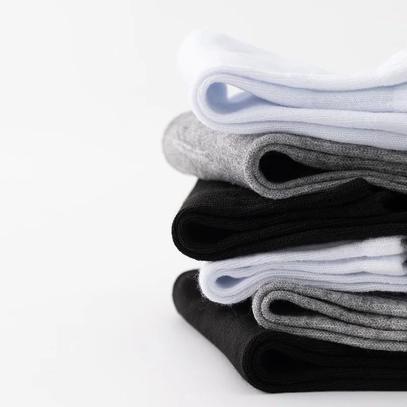 10 Pairs Men's Breathable Comfortable Socks Office Casual Business Sock for Sneakers Shoes Stocking Work Socks For All Seasons