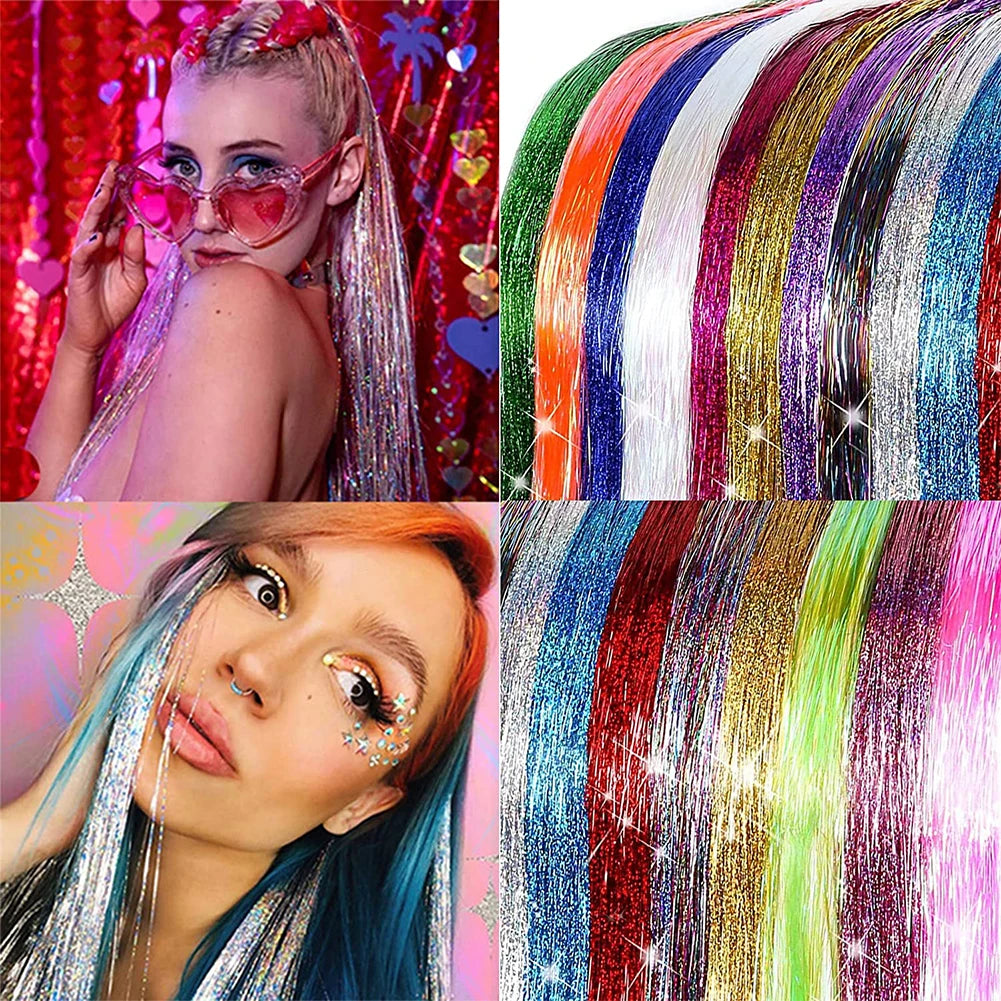 1PC Glitter Hair Tinsel Sparkling Tinsel  Hair Accessories