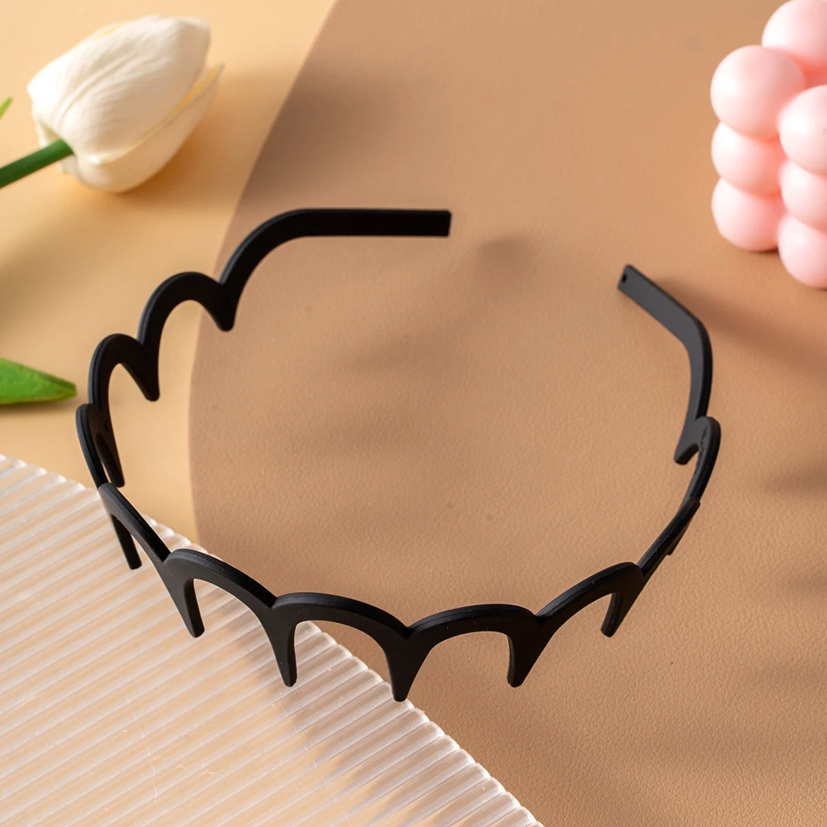 Women Hair Comb Non-Slip Headband Plastic U Shape Hair Hoops Fixed Teeth Fluffy Top Hair Bands Headwear Hair Accessories
