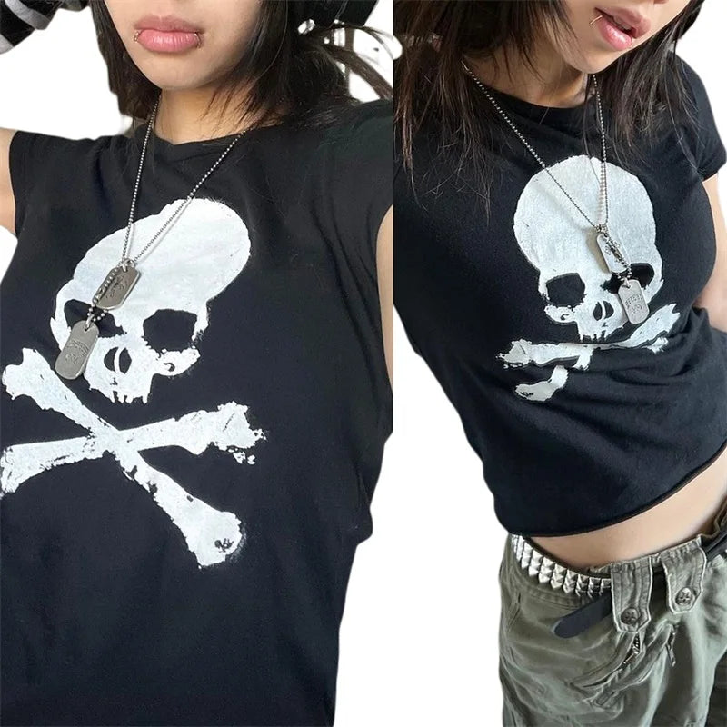 Women s Short Sleeve Round Neck Print Knit Sweater Top