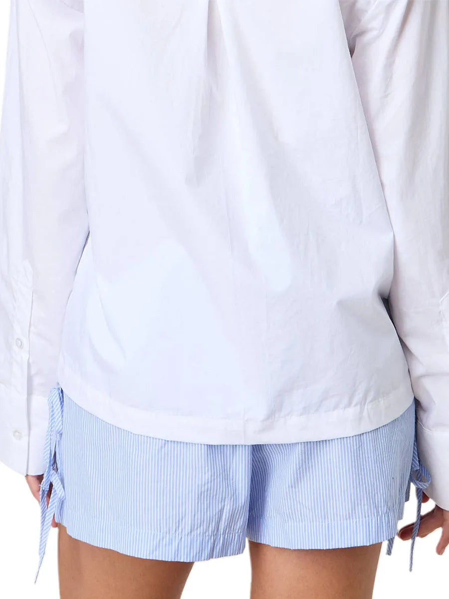 Women s Stylish Striped Shorts with Pockets and Tie Bows Elastic Waistband Loose Fit Wide Leg Summer Casual Shorts