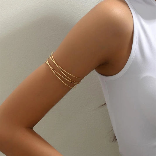 Multilayer Gold Color Cuff Bracelet For Women Style Metal Bracelet  Design  Daily Wear Party Jewelry