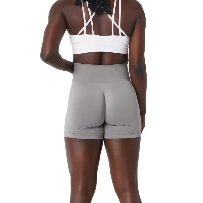 Spandex Solid Seamless Shorts  Workout  Fitness  Yoga