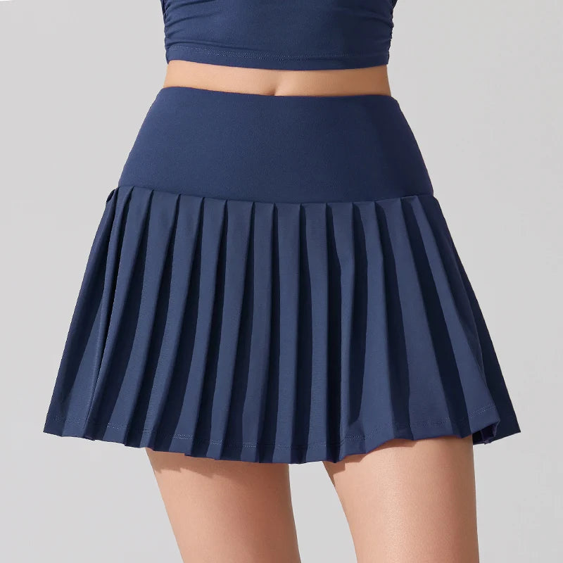 Pleated Tennis Skirt for Women with Pocket Shorts Women's High Waisted Lightweight Athletic Golf Tennis Skorts Skirts Flowy