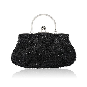Fashion Retro Women Evening Bags Beaded Ladies Clutch Purse Shoulder Chain Wedding Party Women's Handbag Purses and Handbags